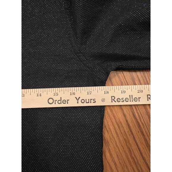 Calvin Klein Button Up Long Sleeve Boys Size 18 Black Silver Glitter Slim Fit - Picture 4 of 8